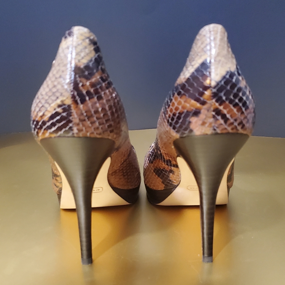 Coach Printed Python Pump Heels - image 5